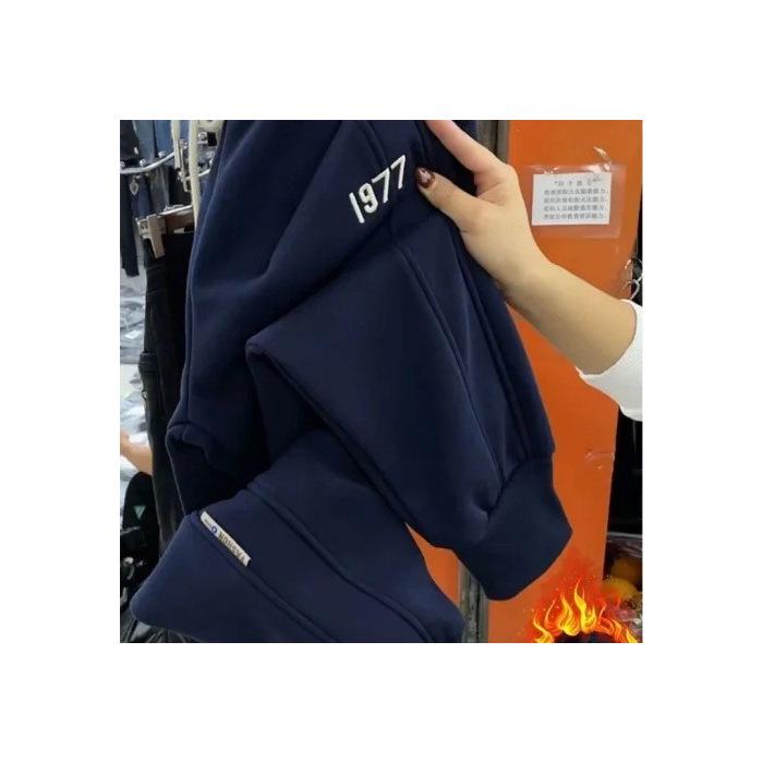 

Plush Thickened Women s Soft Versatile Pants - Slimming, Loose, Cotton Casual Sport Pants XL темно-синий