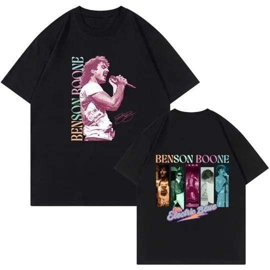 Tričko s kulatým výstřihem s kreativní inspirovanou grafikou Benson Boone The Electric Bone Tour s hudebním uměním pro fanoušky Benson Boone