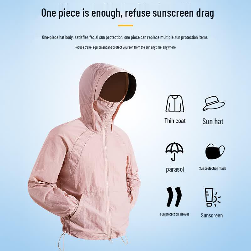 ROMON Ice Silk Hooded UPF50+ Sun Protection Jacket