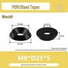 Black Wear-Resistant POM Nylon Steel Countersunk Insulating Washer M3-M6