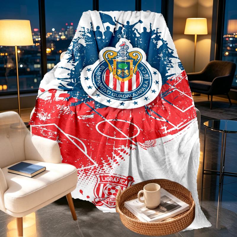 Club Deportivo Guadalajara Print Blanket - Soft & Comfortable, for Bedroom, Travel, Sofa, Home Decoration - Birthday Christmas Gift for Friend