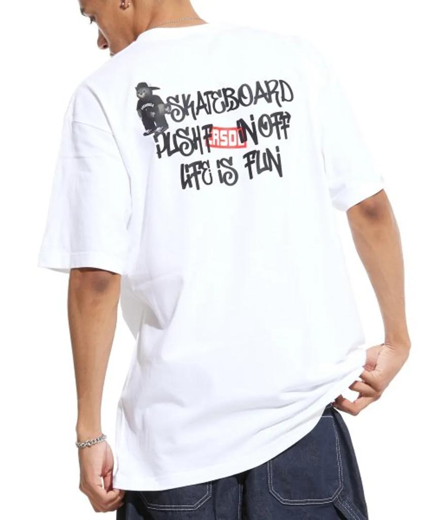 CREAM SODA LAB [2Pack] Backstreet Short Sleeve T-Shirt Black (White) White (Black)