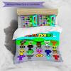 3pcs Custom Name Sprunki Themed Bedding Set Duvet Cover Closure Includes 1 Duvet Cover & 2 Pillowcases for All Seasons Bedroom Decor
