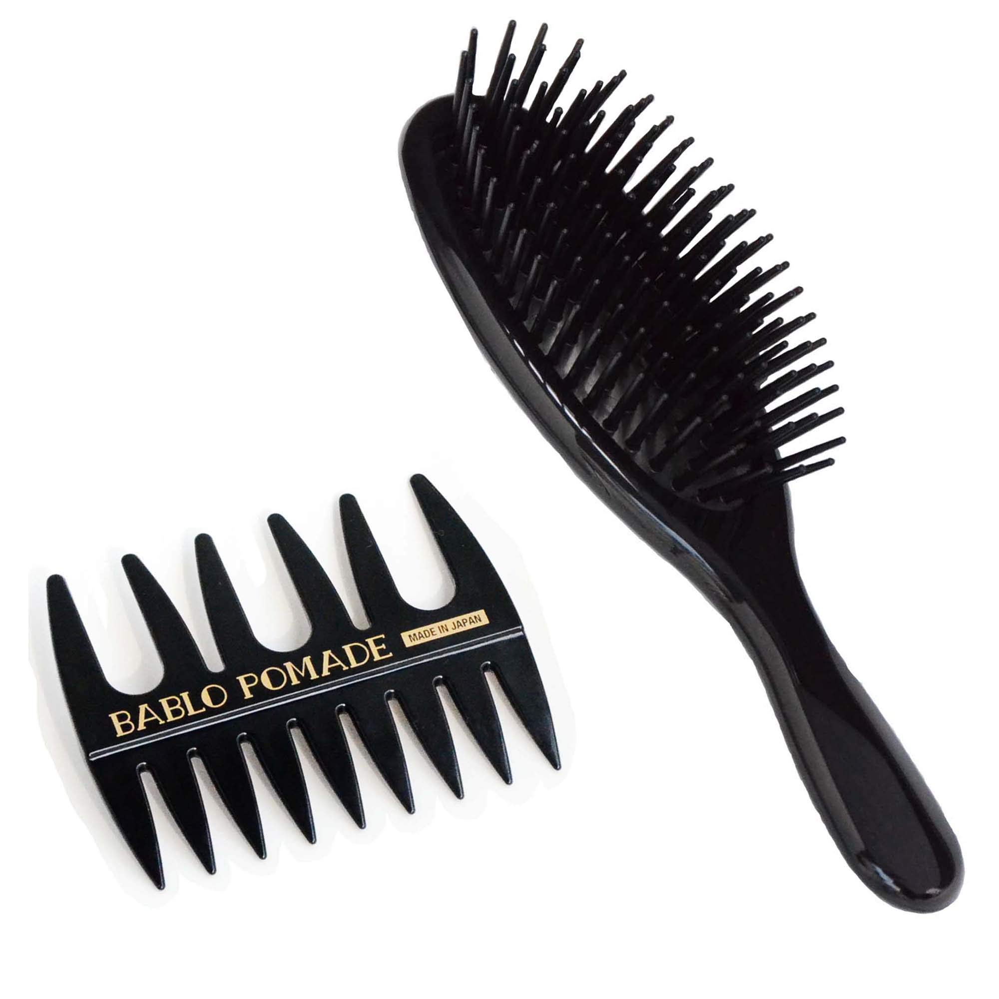 

Bablo Pomade Mesh Comb Hair Brush 2 Piece Set Styling Barber Barber Shop Men s