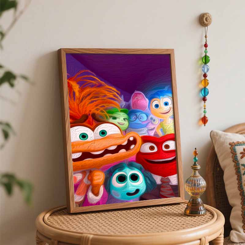 Disney Oil Painting Kit Painting Inside Out Characters Home Bedroom Wall Decor Gift For Fans