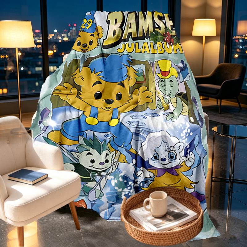 Bamse Print Blanket - Soft & Comfortable, for Bedroom, Travel, Sofa, Home Decoration - Birthday Christmas Gift for Friend