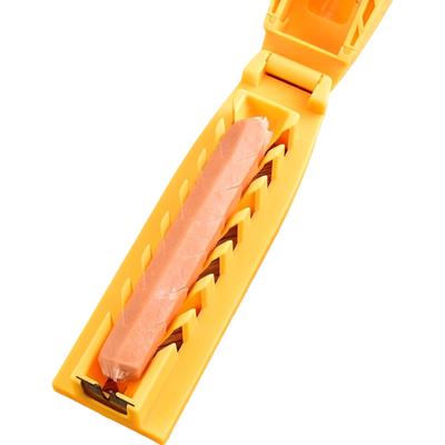 Outil de tranchage mains libres pour hot-dogs, saucisses, et plus encore, Trancheur BBQ en plastique durable avec poignée ergonomique, Lavable au lave-vaisselle, Multi-usage pour la maison,