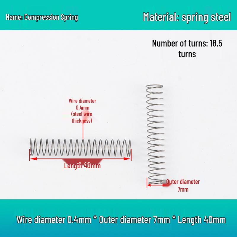 Small Mechanical Compression Spring: 0.4mm Wire, 2-8mm Outer Diameter