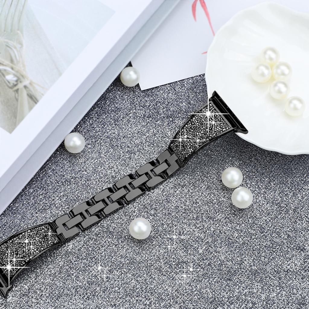 Apple Watch Serisi için lüks Elmas Bilezik Band Ultra9/8/7/6/5/4/3/2/se Paslanmaz Çelik saat kayışı Iwatch için 41mm 45mm 38 42mm Kayış