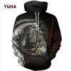 yk2Newest Funny Animal Horse Tattoo Street Clothing Long Sleeved Sportswear Newfashion 3D Printed Autumn Casual Hoodie