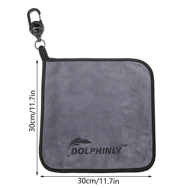Portable Buckle Fishing Towel With Thickened Anti Slip And Hand Wiping Properties Absorbent Cotton Towel Outdoor Fishing Tool