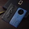 Custodia a Flip in Vera Pelle a Testa di Coccodrillo per OPPO Find X2 X3 X5 X6 X7 X8 X8S X9 Pro Plus Ultra Cover Portacarte Antigraffio