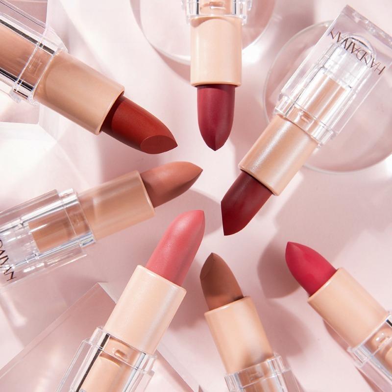 Matte Lipstick Nude Color - Non-drying Colored Makeup Matte Lipstick Lip Balm