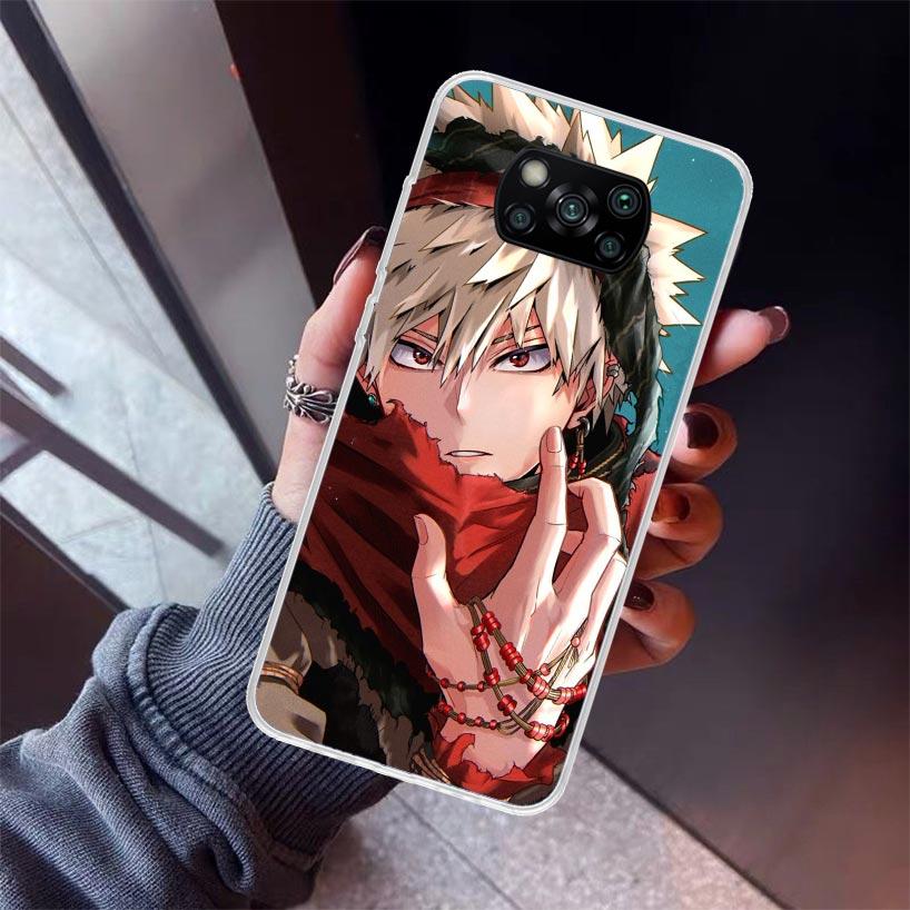 Bakugou Katsuki MHA My Hero Phone Case For Xiaomi Poco X7 X6 X5 Pro F7 Ultra Redmi 15C 15 13 13C 12 12C 10 10A 10C 9 9A 9C 9T Sh