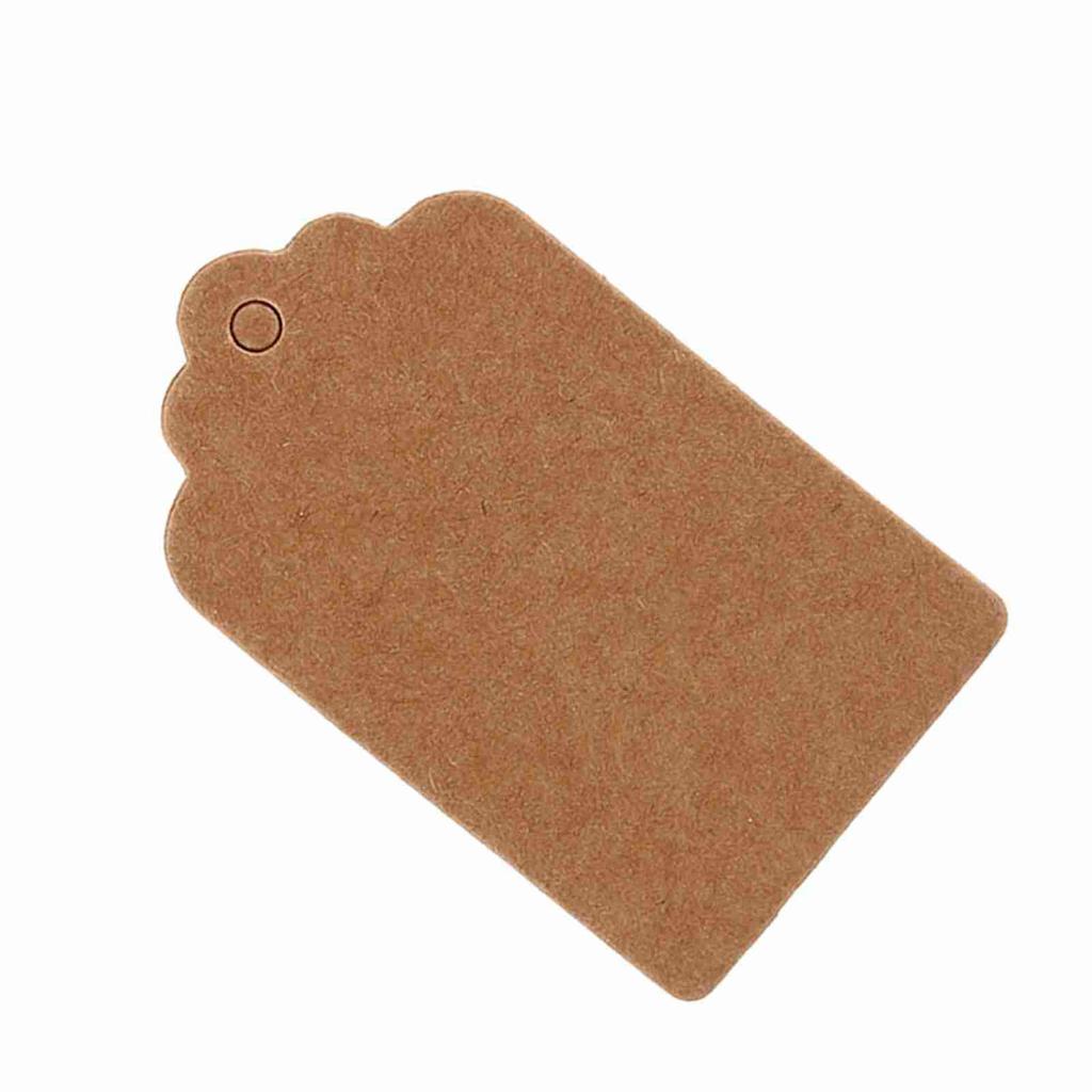 5x3cm Kraft Paper Gift Tags Wedding Birthday Scallop Label Blank Name Card 100x