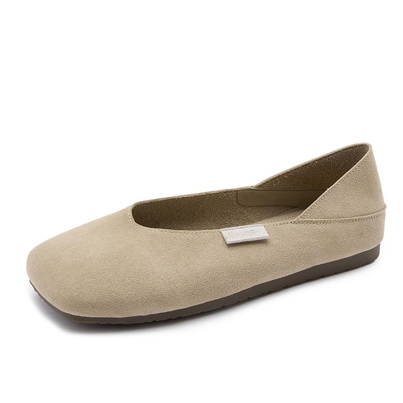 

Shallow single shoes women s Mori retro literary and artistic spring new casual shoes low-top soft sole comfortable one-pedal Doudou shoes 40