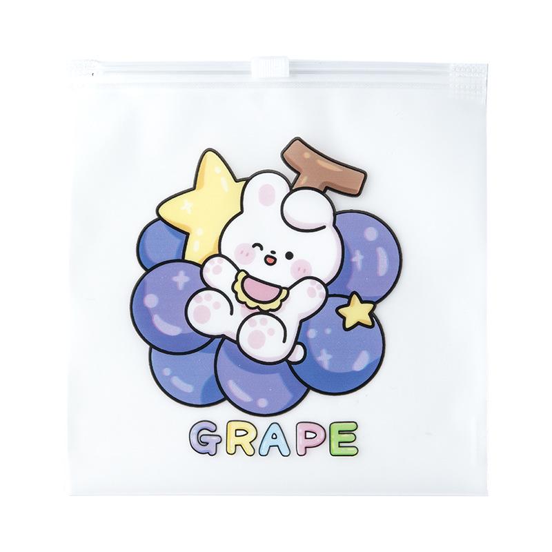 Christmas Animal Snacks Zipper Bag | Cute Cookies, Candy & Mask Storage for Girls