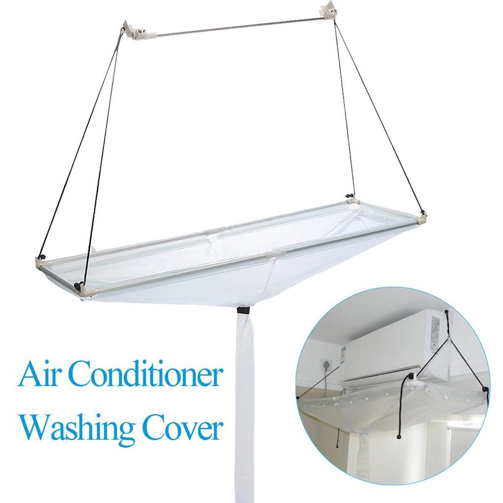 120cmx39cm Air Conditioner Hanging Cover Washing Cleaning Waterproof Protector Home Use