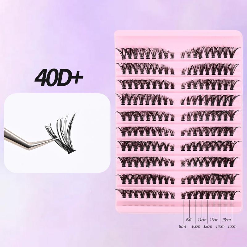 

Left+Right Eye Lash Extension Cat/Fox Eye Effect Lash Single Clusters 3D Wispy Natural Looking DIY Segmented Eyelash Extensions one size