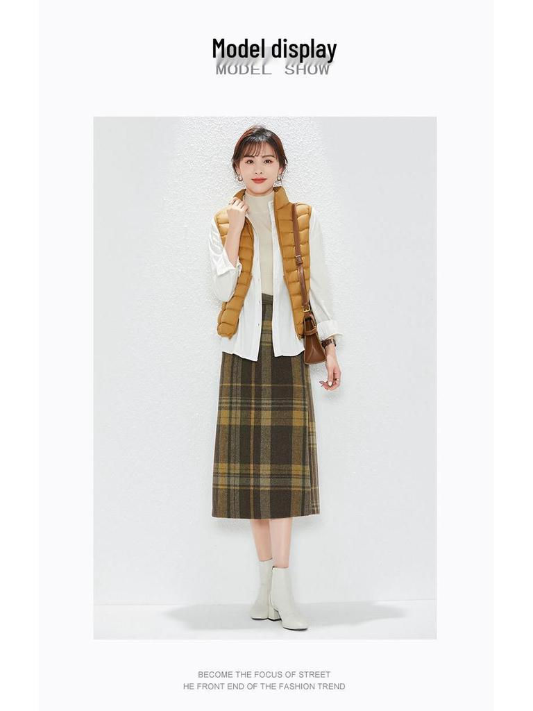 Youjia Damen Leichte 90% Weiße Entendaunenweste - Ärmellos, Warm und Stilvoll für Herbst & Winter