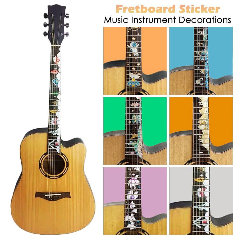 PVC Guitar Fretboard Sticker Guitarra Accessories Electric Guitar Parts Bass Inlay Decal DIY Instrument Decorations