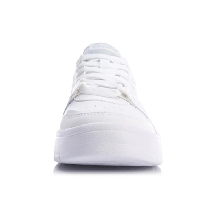 LiNing Wave Superwave Lite Rutschfest Verschleißfest Leicht Atmungsaktiv Niedrig geschnitten Skateboard-Schuhe Damen Weiß AGCQ082-1