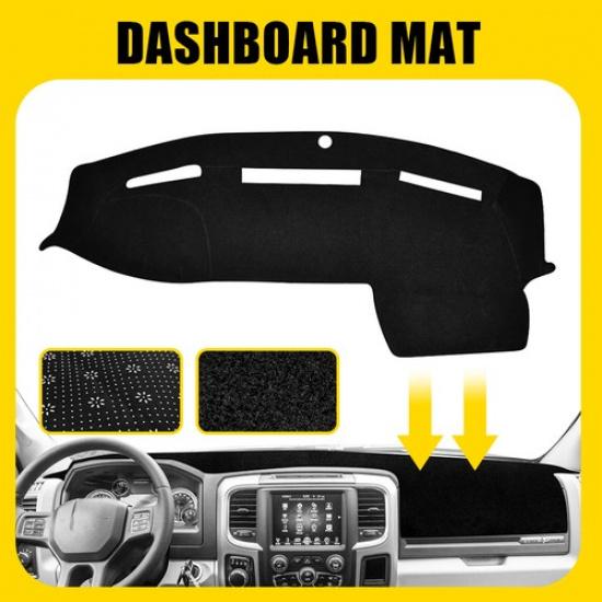 

For 10-18 Dodge Ram 1500 Dashboard Pad Dash Cover Mat DashMat Black Anti-slip EV