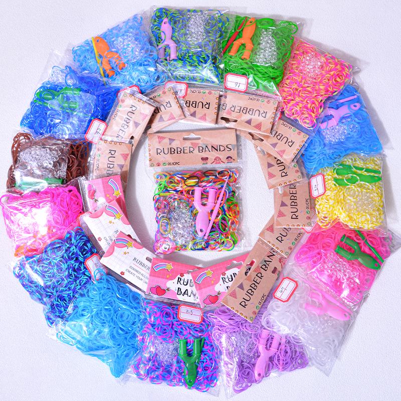 600-Piece Kids Rainbow Rubber Bands DIY Bracelet & Building Set - Educational, Colorful, Handmade Weaving Toy