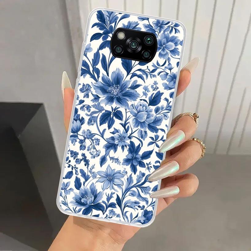 Blue And White Porcelain Phone Case for Xiaomi Poco X5 X6 X7 Pro F7 Ultra M7 Redmi 15 15C 13 13C 12 12C 10 10A 10C 9 9A 9C 9T Sh