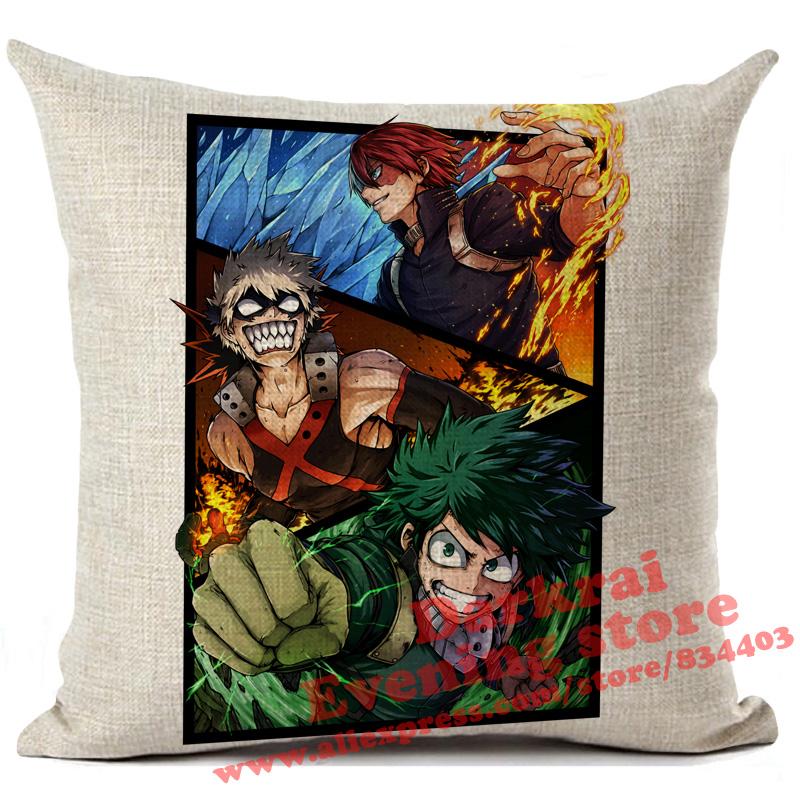My Hero Academia Cushion Cover Cartoon Anime Throw Pillows Living Room Sofa Home Decoration Pillowcase