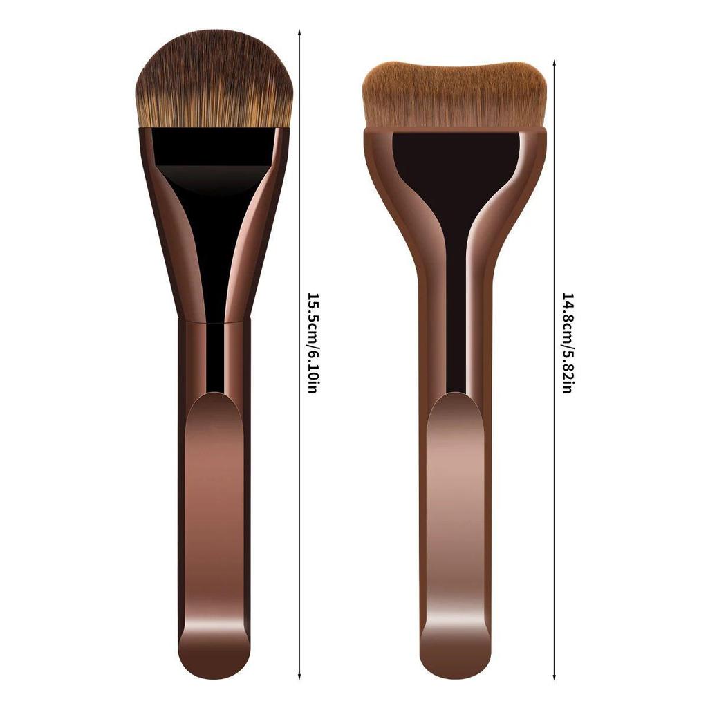 Ultra-Thin Tongue-Shaped Streak-Free Foundation & Concealer Brush with Soft Bristles