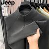 JEEP SPIRIT Men's Half-Zip Stand Collar Oversize Sweatshirt