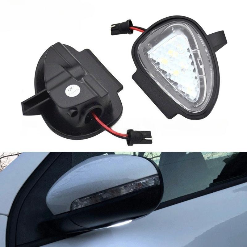 2pcs For Volkswagen VW Golf Gti MK6 6 MKVI Touran 2008-2014 White LED Under Side Mirror Puddle Light Floor Lamp Car accessories