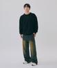 AGOD Crew Neck Rib Oversized Hazzi Knit [Black]