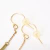 MIZUKI 14K Cross Chain Earring goldUsed