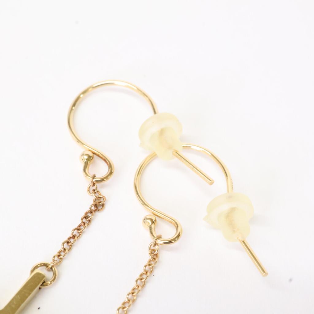 MIZUKI 14K Cross Chain Earring goldUsed