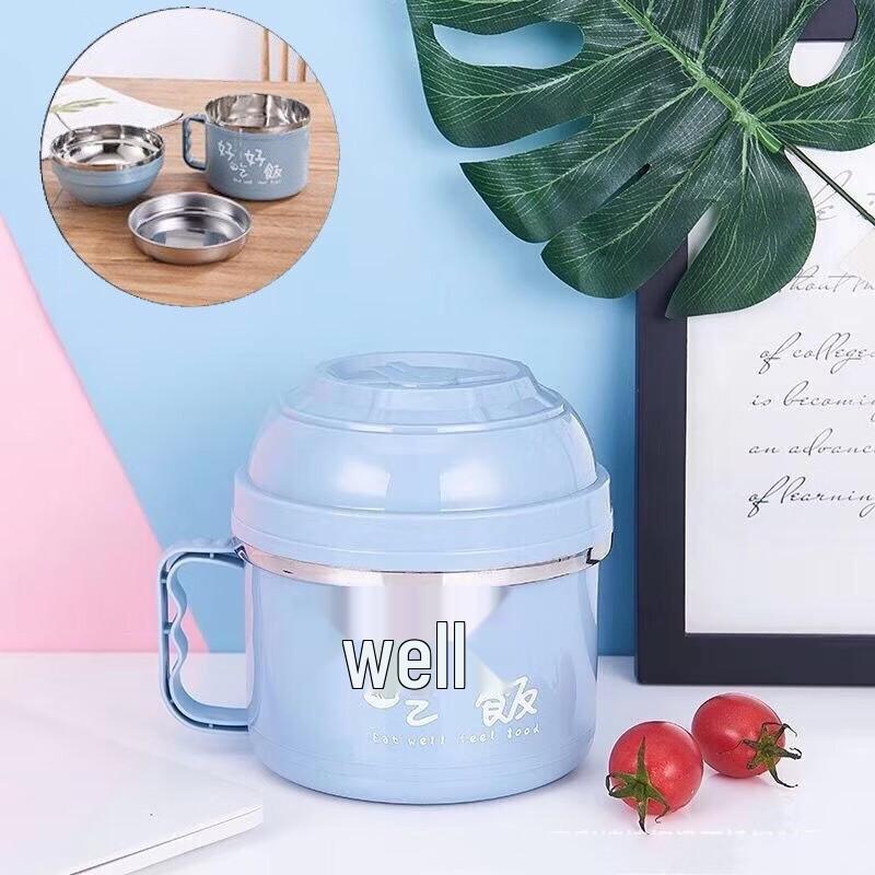 ZISIZ 304 Stainless Steel Portable Instant Noodle Bowl & Lunch Box