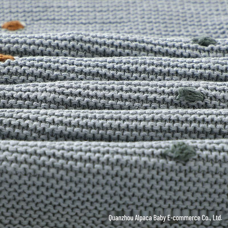 Hot-Selling Cotton Crochet Baby Swaddle & Stroller Blanket for Spring/Summer