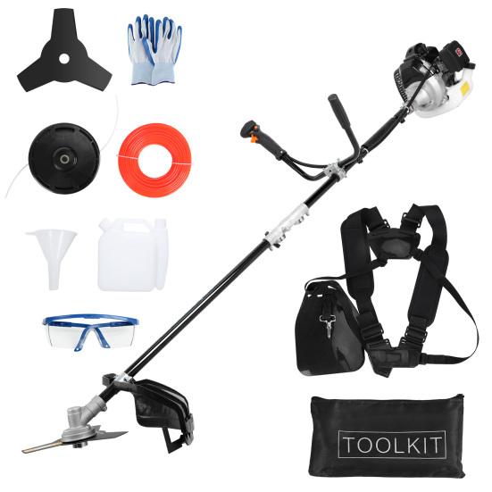 52CC 2-Stroke Gas Powered Lawn Mower with Ergonomic Handle, Powerful Engine Weed Trimmer Lawn Mower, Gas Powered Hedge Trimmer, Weed