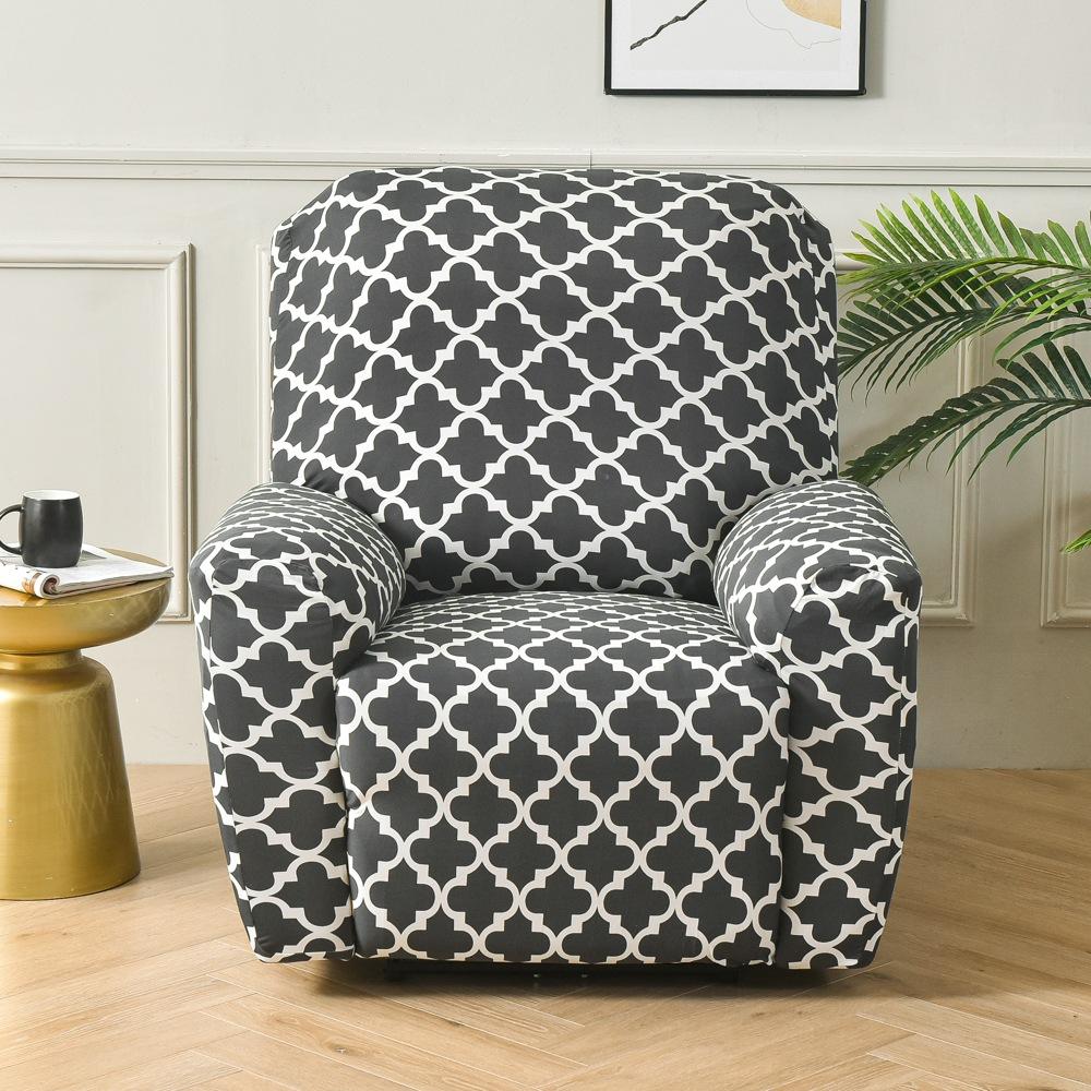 Elastic All-inclusive Sofa Recliner Cover, Printed Four-season Universal Function Single Sofa Cover