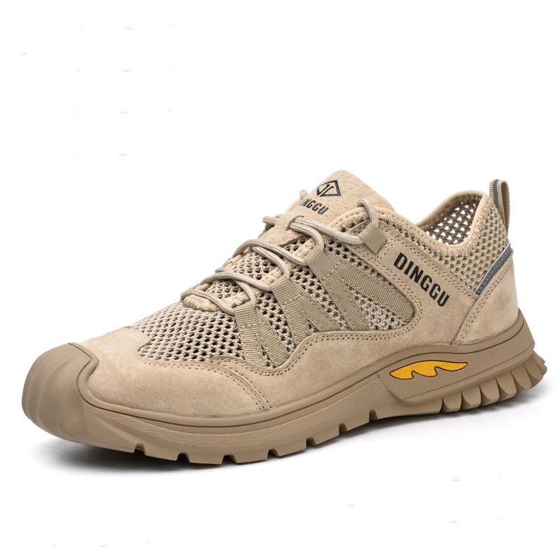 Men Casual Breathable Steel Toe Caps Work Safety Shoes Summer Worker Security Boots Outdoors Safe Sneakers Protective Footwear