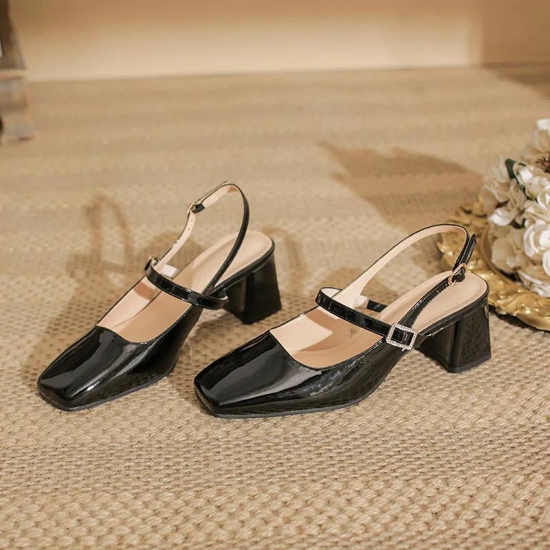Women s Fashion High Heel Slingback Sandals, Women s Casual Backstrap Closed-Toe Sandals, Women s Trendy Mary Jane Flats 35
