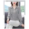 Striped Shirt for Women Spring and Autumn 2026 New Fashion Casual Chiffon Long Sleeve Blouse