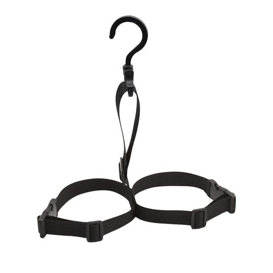 

Вешалка для ботинок для рыбалки, регулируемый ремень, сушильная вешалка для хранения с поворотным на 360 градусов крючком, вешалка для обуви, органайзер чёрный