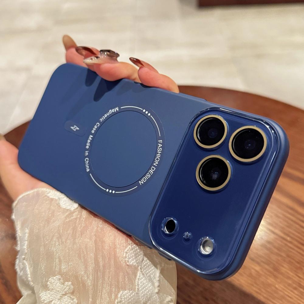 Full Glass Camera Protection Magnetic Wireless Charging Case For iPhone 17 16 15 14 13 12 11 Liquid Silicone Soft Matte Cover