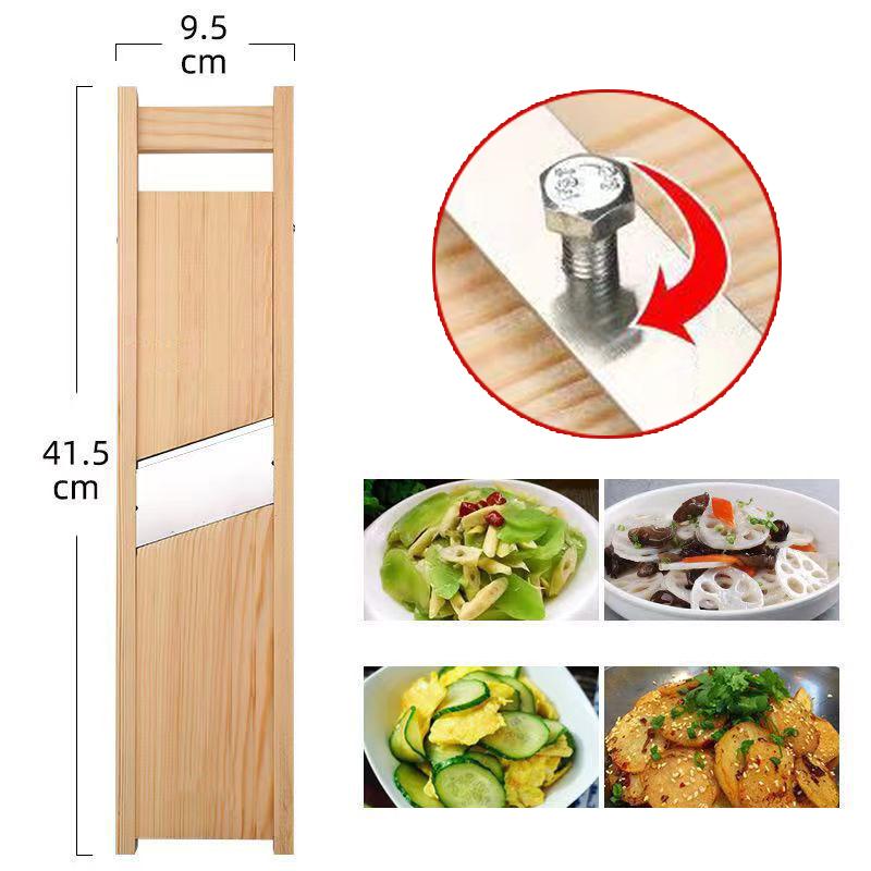 Multifunctionele Wooden Vegetable Cutter Including Steel Blade Slicer Potato Peeler Carrot Cheese Grater Kitchen Tools