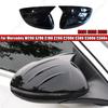 Gloss Black Side Rearview Mirror Covers For Mercedes Benz W206 S206 C180 C200 C200d C300 C300d C300e - Wing Mirror Caps