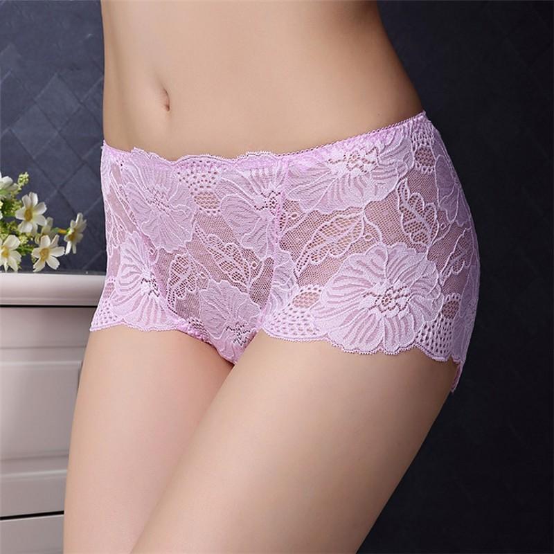 Bragas de encaje con flores, cintura alta, calzoncillos calados para mujer, calzoncillos de talla grande, calzoncillos sexys