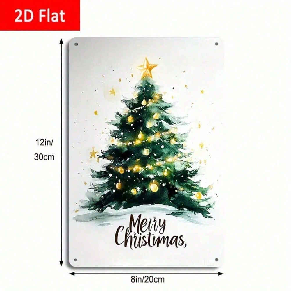 

Vintage Tree Metal Wall Art Sign High Quality Tin Festive Holiday Decoration Gift 8x12 Inch Home Decor 20x30 разноцветный