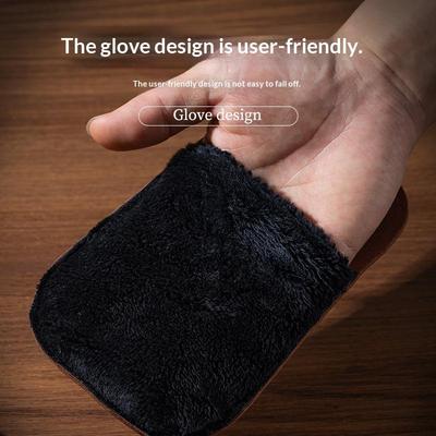 Herramienta de Limpieza Cepillo para Cuidado de Zapatos Limpiador Suave para Zapatos Eliminación de Manchas Guantes de Imitación de Lana Terciopelo PVC Limpiar